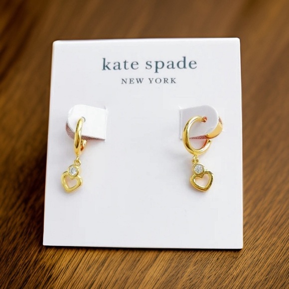 KATE SPADE • Shining Spade Mini Hoop Earrings - Picture 5 of 5